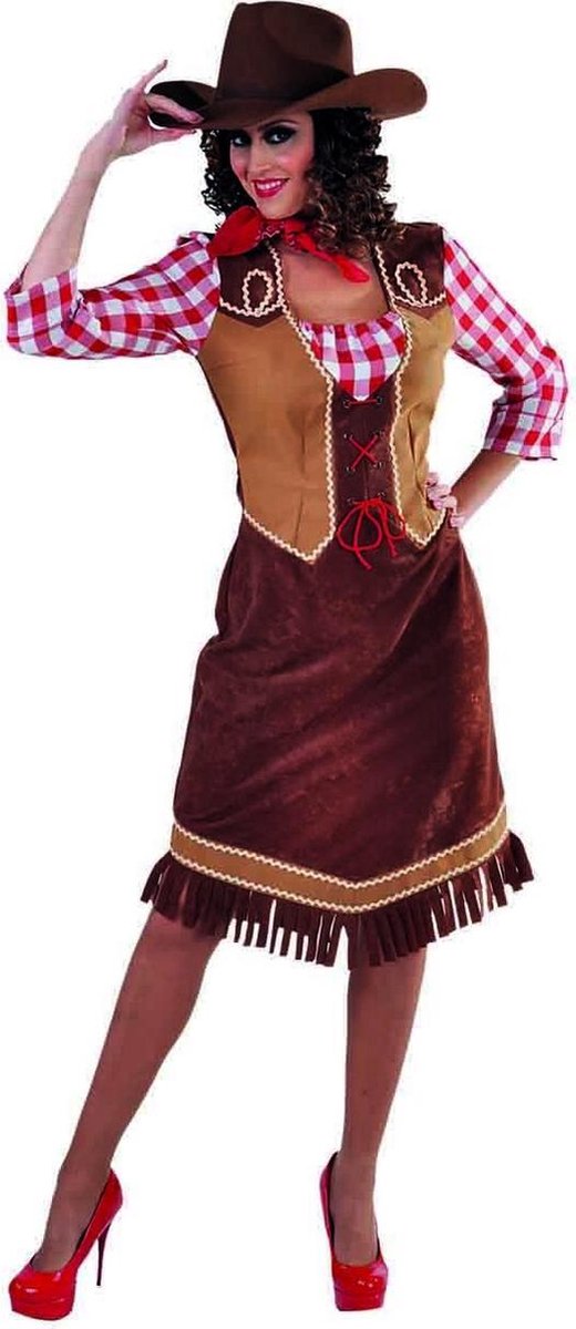 Cowboy & Cowgirl Kostuum | Stoere Frontier Cowgirl Sam | Vrouw | Extra Small | Carnaval kostuum | Verkleedkleding